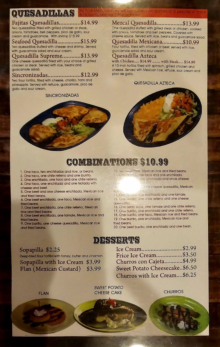 Menu El Mezcal Mexican Restaurant - Bartlett-8